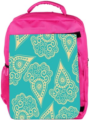 

Snoogg Eco Friendly Canvas Light Yellow Blue Pattern Designer Backpack Rucksack School Travel Unisex Casual Canvas Bag Bookbag Satchel 5 L Backpack(Pink)