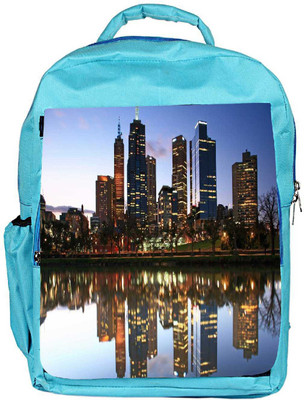 

Snoogg Eco Friendly Canvas River Side Buildings Designer Backpack Rucksack School Travel Unisex Casual Canvas Bag Bookbag Satchel 5 L Backpack(Blue)