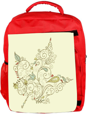 

Snoogg Eco Friendly Canvas Maple Leaf Backpack Rucksack School Travel Unisex Casual Canvas Bag Bookbag Satchel 5 L Backpack(Red)
