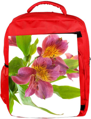 

Snoogg Eco Friendly Canvas Alstroemeria Flowers Backpack Rucksack School Travel Unisex Casual Canvas Bag Bookbag Satchel 5 L Backpack(Red)