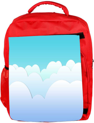 

Snoogg Eco Friendly Canvas Multiple Clouds Designer Backpack Rucksack School Travel Unisex Casual Canvas Bag Bookbag Satchel 5 L Backpack(Red)
