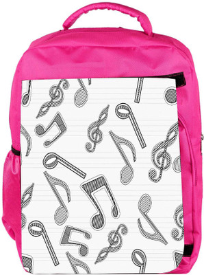 

Snoogg Eco Friendly Canvas Multicolor Music Designer Backpack Rucksack School Travel Unisex Casual Canvas Bag Bookbag Satchel 5 L Backpack(Pink)