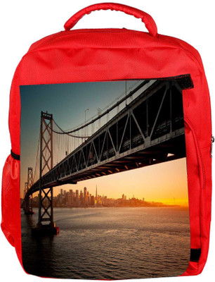 

Snoogg Eco Friendly Canvas Subway Designer Backpack Rucksack School Travel Unisex Casual Canvas Bag Bookbag Satchel 5 L Backpack(Red)