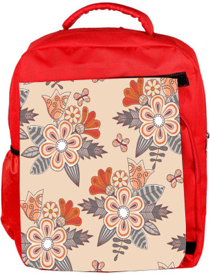 

Snoogg Eco Friendly Canvas Abstract Floral Background Backpack Rucksack School Travel Unisex Casual Canvas Bag Bookbag Satchel 5 L Backpack(Red)
