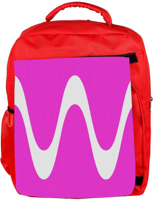 

Snoogg Eco Friendly Canvas Wave Forms Pink Designer Backpack Rucksack School Travel Unisex Casual Canvas Bag Bookbag Satchel 5 L Backpack(Red)