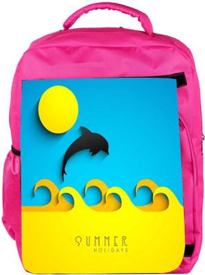 

Snoogg Eco Friendly Canvas Abstract Summer Background Backpack Rucksack School Travel Unisex Casual Canvas Bag Bookbag Satchel 5 L Backpack(Pink)