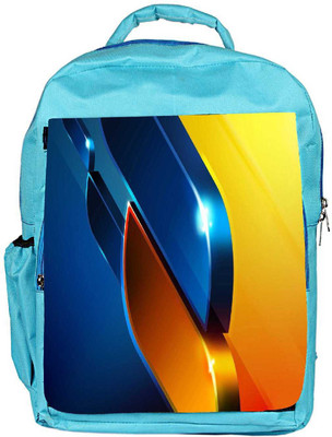 

Snoogg Eco Friendly Canvas Abtract Blocks Design Designer Backpack Rucksack School Travel Unisex Casual Canvas Bag Bookbag Satchel 5 L Backpack(Blue)