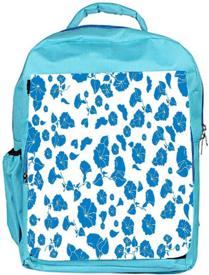

Snoogg Eco Friendly Canvas Blue Floral Designer Backpack Rucksack School Travel Unisex Casual Canvas Bag Bookbag Satchel 5 L Backpack(Blue)