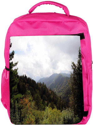 

Snoogg Eco Friendly Canvas Tall Trees Designer Backpack Rucksack School Travel Unisex Casual Canvas Bag Bookbag Satchel 5 L Backpack(Pink)