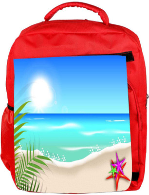 

Snoogg Eco Friendly Canvas Abstract Summer Background Backpack Rucksack School Travel Unisex Casual Canvas Bag Bookbag Satchel 5 L Backpack(Red)