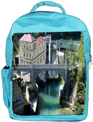 

Snoogg Eco Friendly Canvas Lake View Houses Designer Backpack Rucksack School Travel Unisex Casual Canvas Bag Bookbag Satchel 5 L Backpack(Blue)
