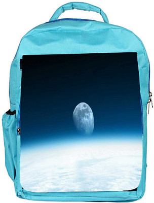 

Snoogg Eco Friendly Canvas Abstract Moon Designer Backpack Rucksack School Travel Unisex Casual Canvas Bag Bookbag Satchel 5 L Backpack(Blue)