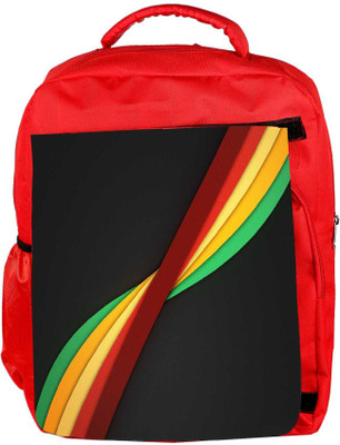 

Snoogg Eco Friendly Canvas Black Color Strips Designer Backpack Rucksack School Travel Unisex Casual Canvas Bag Bookbag Satchel 5 L Backpack(Red)