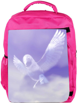 

Snoogg Eco Friendly Canvas Bird Backpack Rucksack School Travel Unisex Casual Canvas Bag Bookbag Satchel 5 L Backpack(Pink)