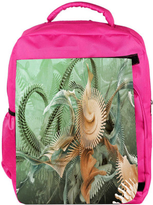 

Snoogg Eco Friendly Canvas Fractal Stairs Designer Backpack Rucksack School Travel Unisex Casual Canvas Bag Bookbag Satchel 5 L Backpack(Pink)