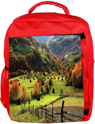 

Snoogg Eco Friendly Canvas Orange Small Trees Designer Backpack Rucksack School Travel Unisex Casual Canvas Bag Bookbag Satchel 5 L Backpack(Red)