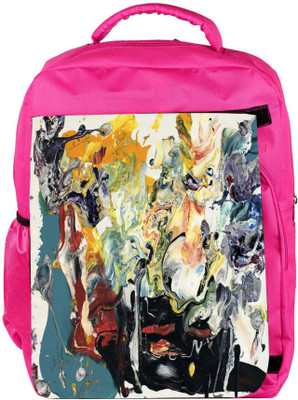 

Snoogg Eco Friendly Canvas Wall Art Painting Backpack Rucksack School Travel Unisex Casual Canvas Bag Bookbag Satchel 5 L Backpack(Pink)