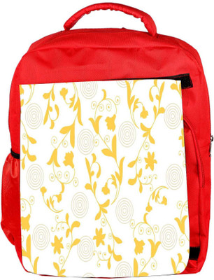 

Snoogg Eco Friendly Canvas Yellow Leaves Designer Backpack Rucksack School Travel Unisex Casual Canvas Bag Bookbag Satchel 5 L Backpack(Red)