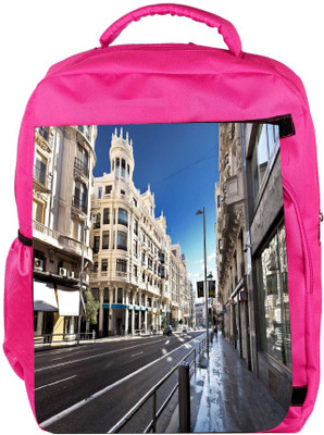 

Snoogg Eco Friendly Canvas Streets Designer Backpack Rucksack School Travel Unisex Casual Canvas Bag Bookbag Satchel 5 L Backpack(Pink)
