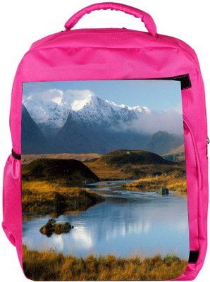 

Snoogg Eco Friendly Canvas Small Pond Designer Backpack Rucksack School Travel Unisex Casual Canvas Bag Bookbag Satchel 5 L Backpack(Pink)