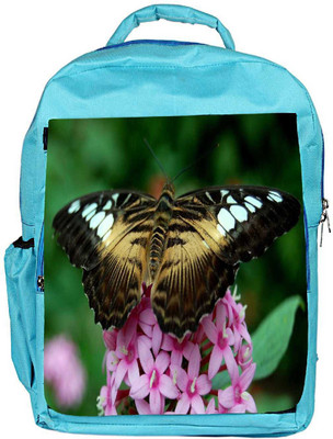 

Snoogg Eco Friendly Canvas Abstract Butterfly In Pink Flower Designer Backpack Rucksack School Travel Unisex Casual Canvas Bag Bookbag Satchel 5 L Backpack(Blue)