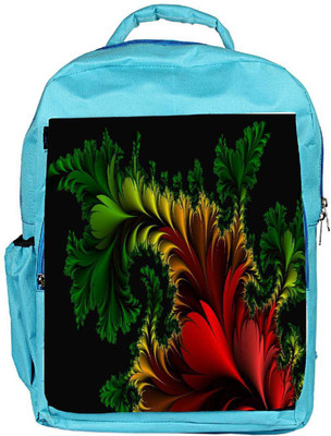 

Snoogg Eco Friendly Canvas Fractal Feathers Abstract Designer Backpack Rucksack School Travel Unisex Casual Canvas Bag Bookbag Satchel 5 L Backpack(Blue)