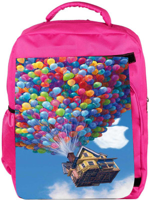 

Snoogg Eco Friendly Canvas Balloon House Backpack Rucksack School Travel Unisex Casual Canvas Bag Bookbag Satchel 5 L Backpack(Pink)