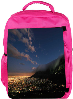 

Snoogg Eco Friendly Canvas Abstract Smoke On Top Designer Backpack Rucksack School Travel Unisex Casual Canvas Bag Bookbag Satchel 5 L Backpack(Pink)
