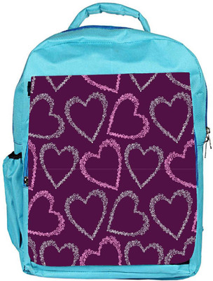 

Snoogg Eco Friendly Canvas Multiple Hearts Pink Pattern Designer Backpack Rucksack School Travel Unisex Casual Canvas Bag Bookbag Satchel 5 L Backpack(Blue)