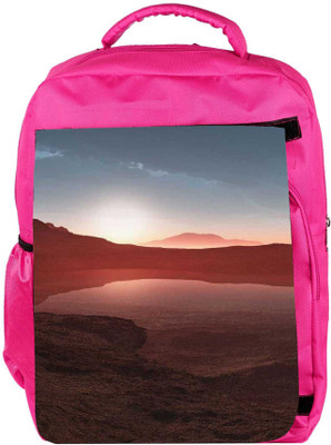

Snoogg Eco Friendly Canvas Nature Wallpaper 4 Backpack Rucksack School Travel Unisex Casual Canvas Bag Bookbag Satchel 5 L Backpack(Pink)