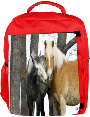 

Snoogg Eco Friendly Canvas Couple Of Horse Designer Backpack Rucksack School Travel Unisex Casual Canvas Bag Bookbag Satchel 5 L Backpack(Red)
