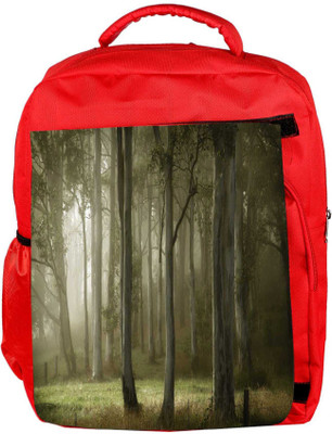 

Snoogg Eco Friendly Canvas White Tall Trees Designer Backpack Rucksack School Travel Unisex Casual Canvas Bag Bookbag Satchel 5 L Backpack(Red)