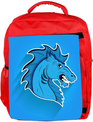 

Snoogg Eco Friendly Canvas Angry Horse Mascot Face Expression Backpack Rucksack School Travel Unisex Casual Canvas Bag Bookbag Satchel 5 L Backpack(Red)