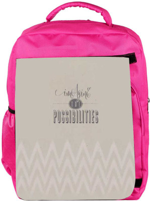 

Snoogg Eco Friendly Canvas Imagine The Possibilites Backpack Rucksack School Travel Unisex Casual Canvas Bag Bookbag Satchel 5 L Backpack(Pink)