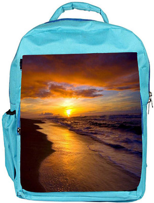 

Snoogg Eco Friendly Canvas Sea Summer Designer Backpack Rucksack School Travel Unisex Casual Canvas Bag Bookbag Satchel 5 L Backpack(Blue)