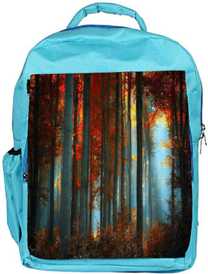 

Snoogg Eco Friendly Canvas Abstract Red Forest Designer Backpack Rucksack School Travel Unisex Casual Canvas Bag Bookbag Satchel 5 L Backpack(Blue)