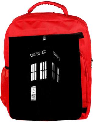 

Snoogg Eco Friendly Canvas Police Box Designer Backpack Rucksack School Travel Unisex Casual Canvas Bag Bookbag Satchel 5 L Backpack(Red)
