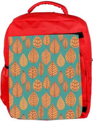 

Snoogg Eco Friendly Canvas Orange Leaves Designer Backpack Rucksack School Travel Unisex Casual Canvas Bag Bookbag Satchel 5 L Backpack(Red)