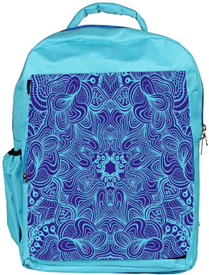 

Snoogg Eco Friendly Canvas Abstract Neon Blue Pattern Designer Backpack Rucksack School Travel Unisex Casual Canvas Bag Bookbag Satchel 5 L Backpack(Blue)