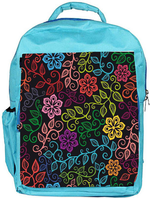 

Snoogg Eco Friendly Canvas Seamless Texture With Flowers And Butterflies Endless Floral Pattern Backpack Rucksack School Travel Unisex Casual Canvas Bag Bookbag Satchel 5 L Backpack(Blue)