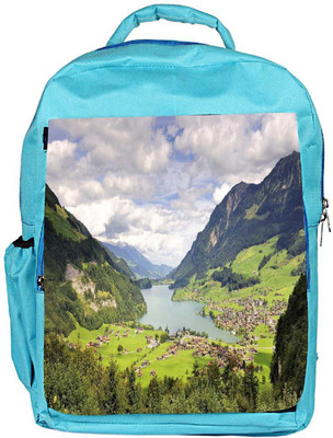 

Snoogg Eco Friendly Canvas Abstract Nature Designer Backpack Rucksack School Travel Unisex Casual Canvas Bag Bookbag Satchel 5 L Backpack(Blue)