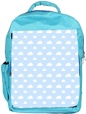 

Snoogg Eco Friendly Canvas White Clouds Designer Backpack Rucksack School Travel Unisex Casual Canvas Bag Bookbag Satchel 5 L Backpack(Blue)