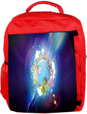 

Snoogg Eco Friendly Canvas Colorful Earth Designer Backpack Rucksack School Travel Unisex Casual Canvas Bag Bookbag Satchel 5 L Backpack(Red)