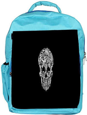 

Snoogg Eco Friendly Canvas Written Skull Designer Backpack Rucksack School Travel Unisex Casual Canvas Bag Bookbag Satchel 5 L Backpack(Blue)