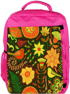 

Snoogg Eco Friendly Canvas Seamless Texture With Flowers Backpack Rucksack School Travel Unisex Casual Canvas Bag Bookbag Satchel 5 L Backpack(Pink)