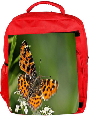 

Snoogg Eco Friendly Canvas Abstract Multicolor Butterfly Designer Backpack Rucksack School Travel Unisex Casual Canvas Bag Bookbag Satchel 5 L Backpack(Red)