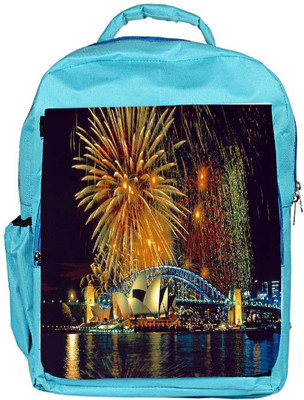 

Snoogg Eco Friendly Canvas Fire Crackers Designer Backpack Rucksack School Travel Unisex Casual Canvas Bag Bookbag Satchel 5 L Backpack(Blue)