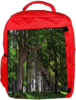 

Snoogg Eco Friendly Canvas Big Trees Designer Backpack Rucksack School Travel Unisex Casual Canvas Bag Bookbag Satchel 5 L Backpack(Red)