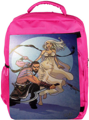 

Snoogg Eco Friendly Canvas Love Fight Backpack Rucksack School Travel Unisex Casual Canvas Bag Bookbag Satchel 5 L Backpack(Pink)