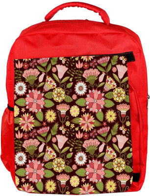 

Snoogg Eco Friendly Canvas Abstract Floral Background Backpack Rucksack School Travel Unisex Casual Canvas Bag Bookbag Satchel 5 L Backpack(Red)